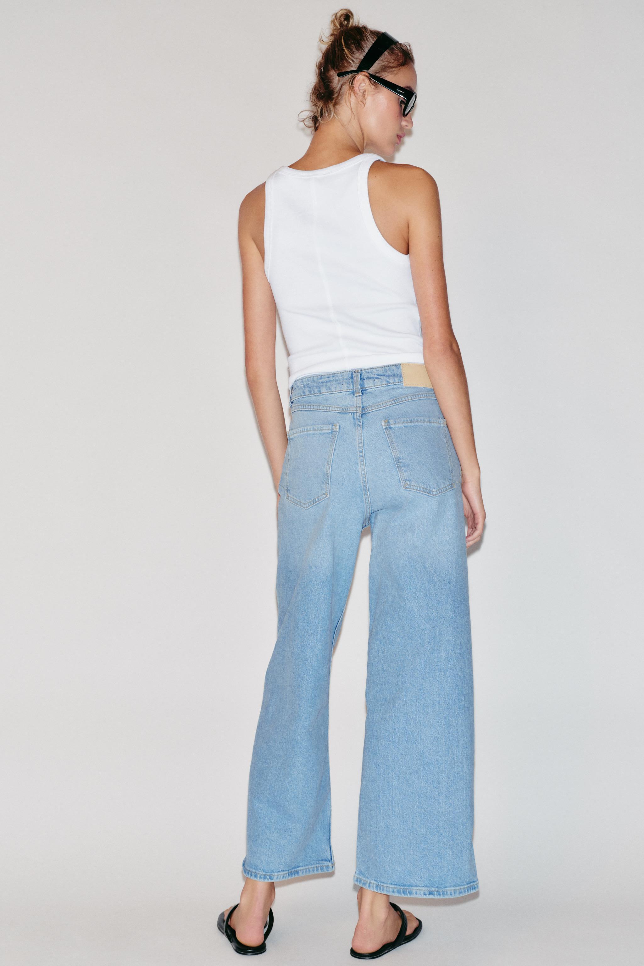 Женские джинсы Zara Z1975 HIGH-WAIST COMFORT CULOTTE JEANS — фото 6
