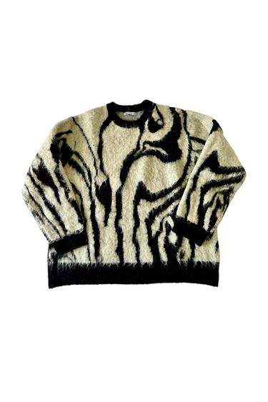 ZARA JACQUARD ABSTRACT SWEATER