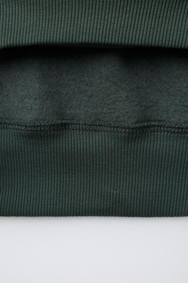 ENSEMBLE SWEAT À CAPUCHE ET PANTALON DE JOGGING ÉTIQUETTES - Vert émeraude de Zara - Image 7