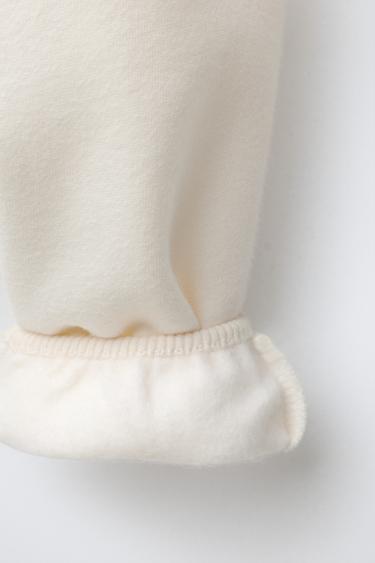 EMBROIDERED SLOGAN SWEATSHIRT AND TROUSERS SET - Light beige by Zara - Image 5