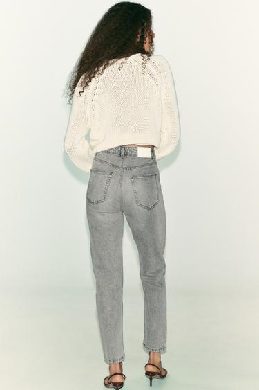 Z.01 MOM FIT COMFORT HIGH-WAIST JEANS - Grey by Zara - Image 6