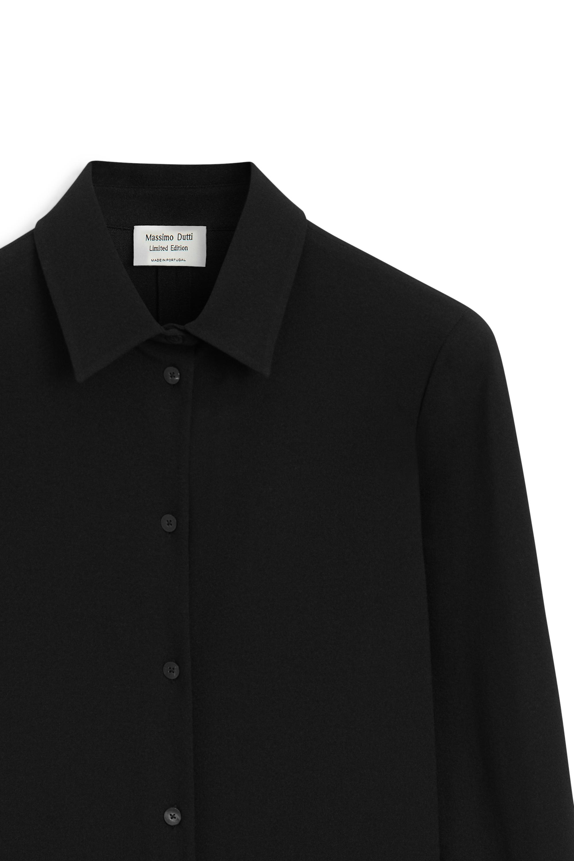 Stretch long wool blend shirt - LIMITED EDITION