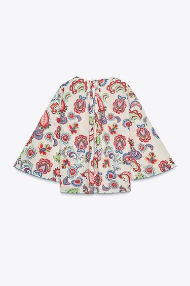 CHEMISE IMPRIMÉE ZW COLLECTION - Blanc / Rouge de Zara - Image 6