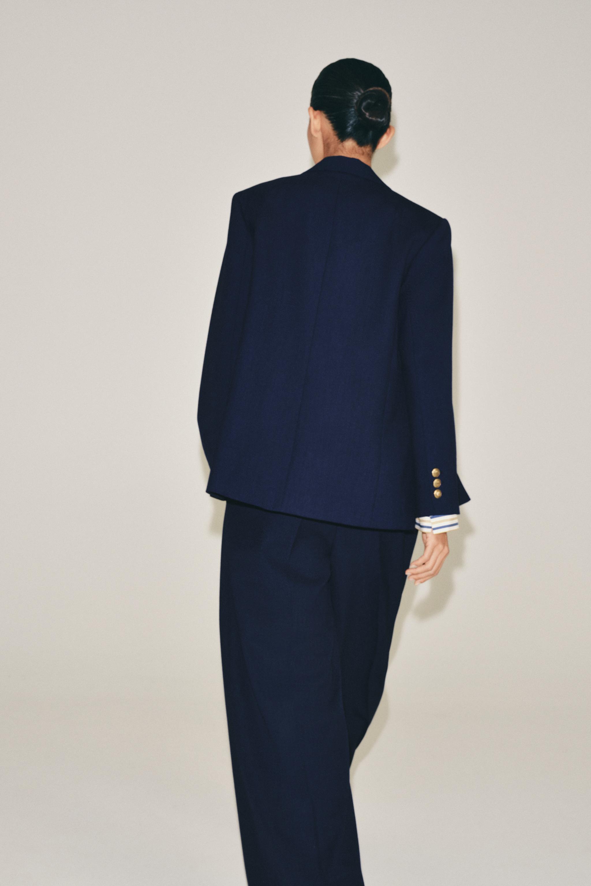 Женские брюки Zara ZW COLLECTION WIDE-LEG PLEATED TROUSERS — фото 3