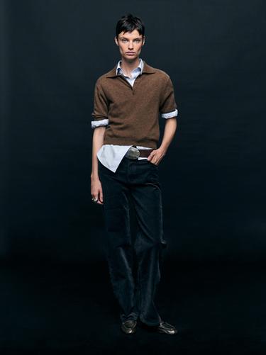 Zara 100% cashmere knit short sleeve sweater - Toffee