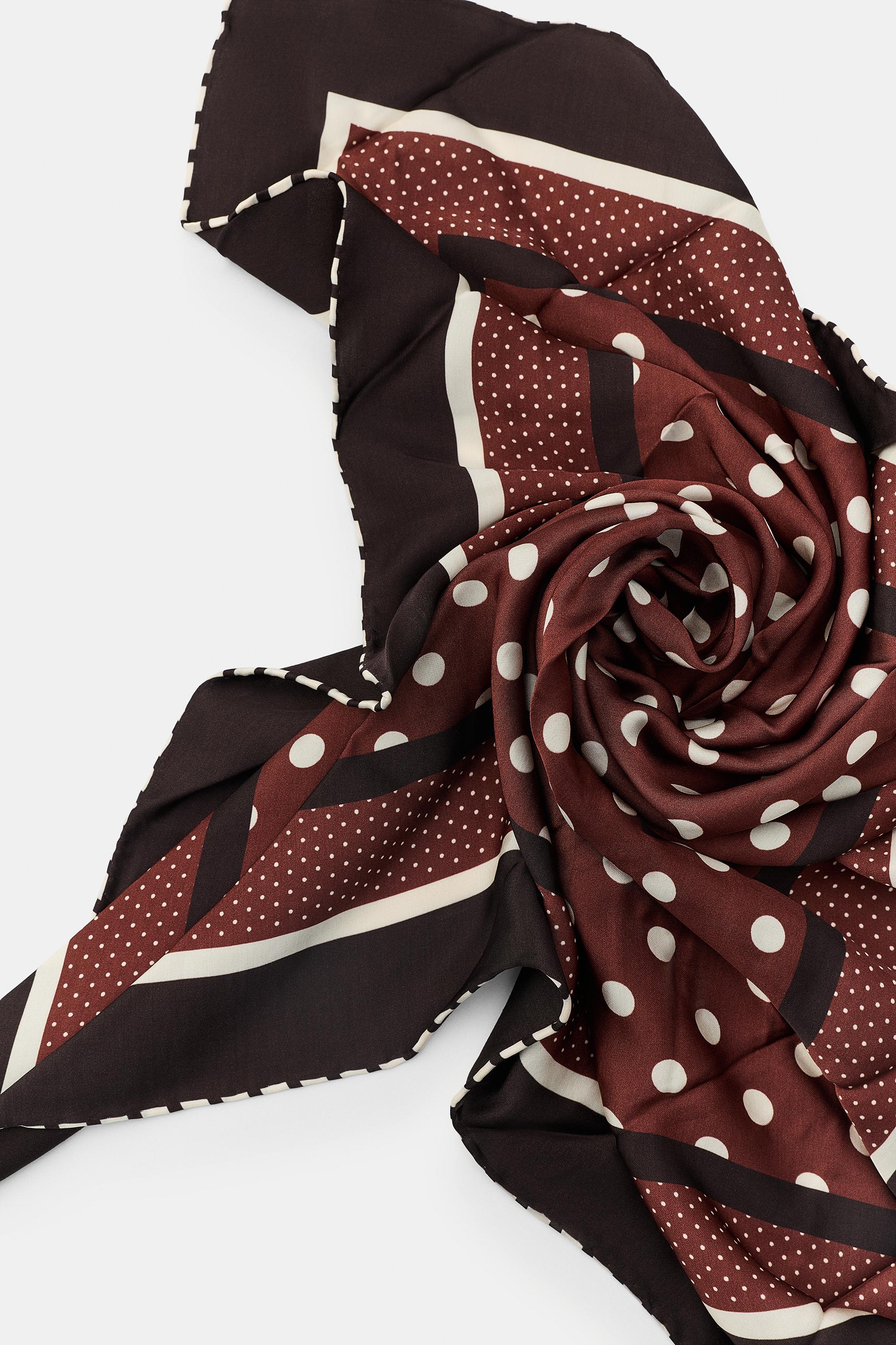 FOULARD 100 % VISCOSE À IMPRIMÉ À POIS