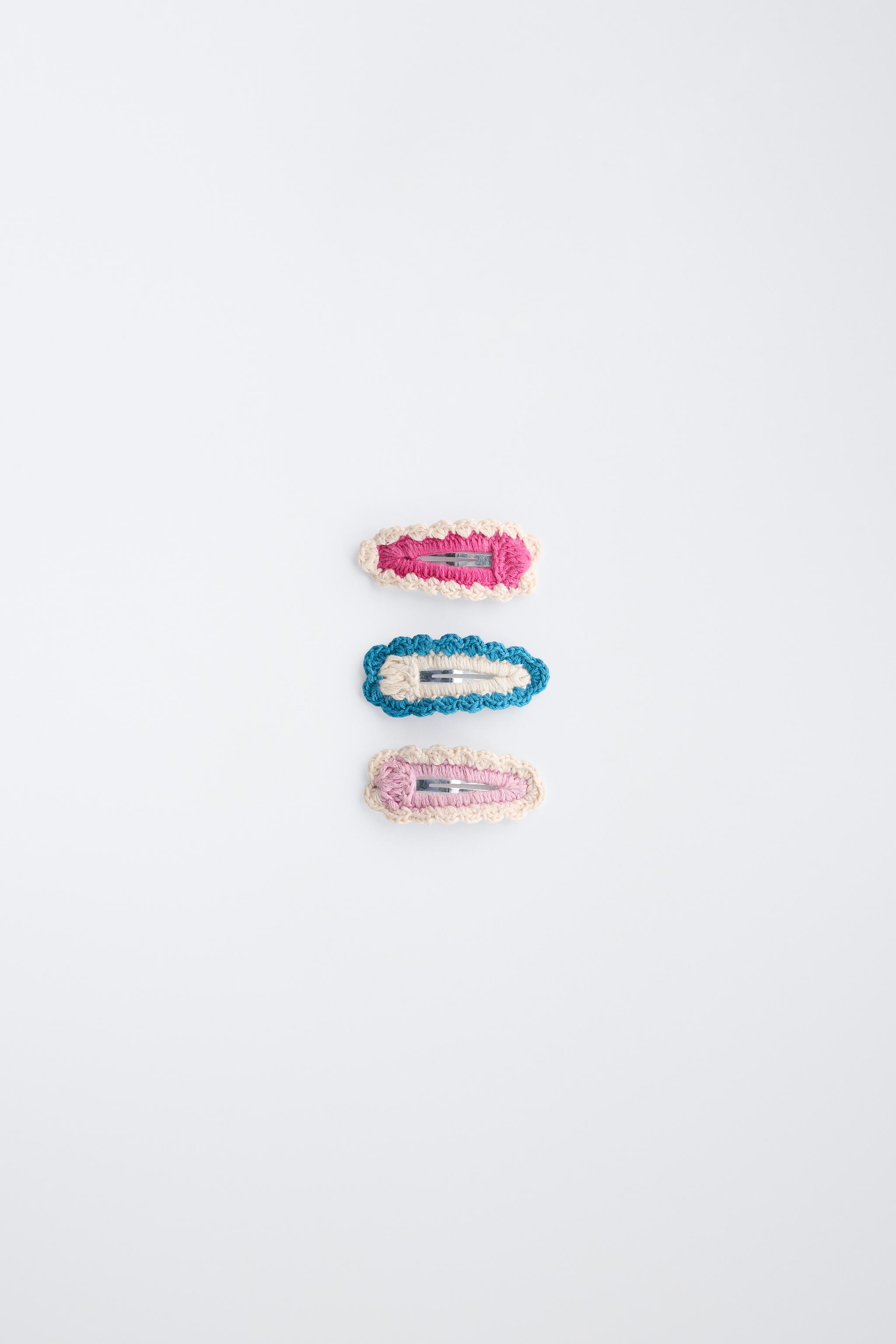 THREE-PACK OF CROCHET CLIPS - Ecru | ZARA United States