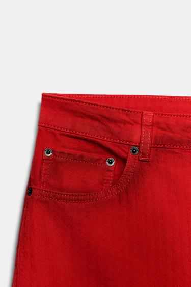 JEAN ZW COLLECTION LARGE TAILLE BASSE - Rouge de Zara - Image 7