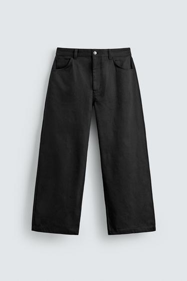 RELAXED FIT TROUSERS - Black by Zara