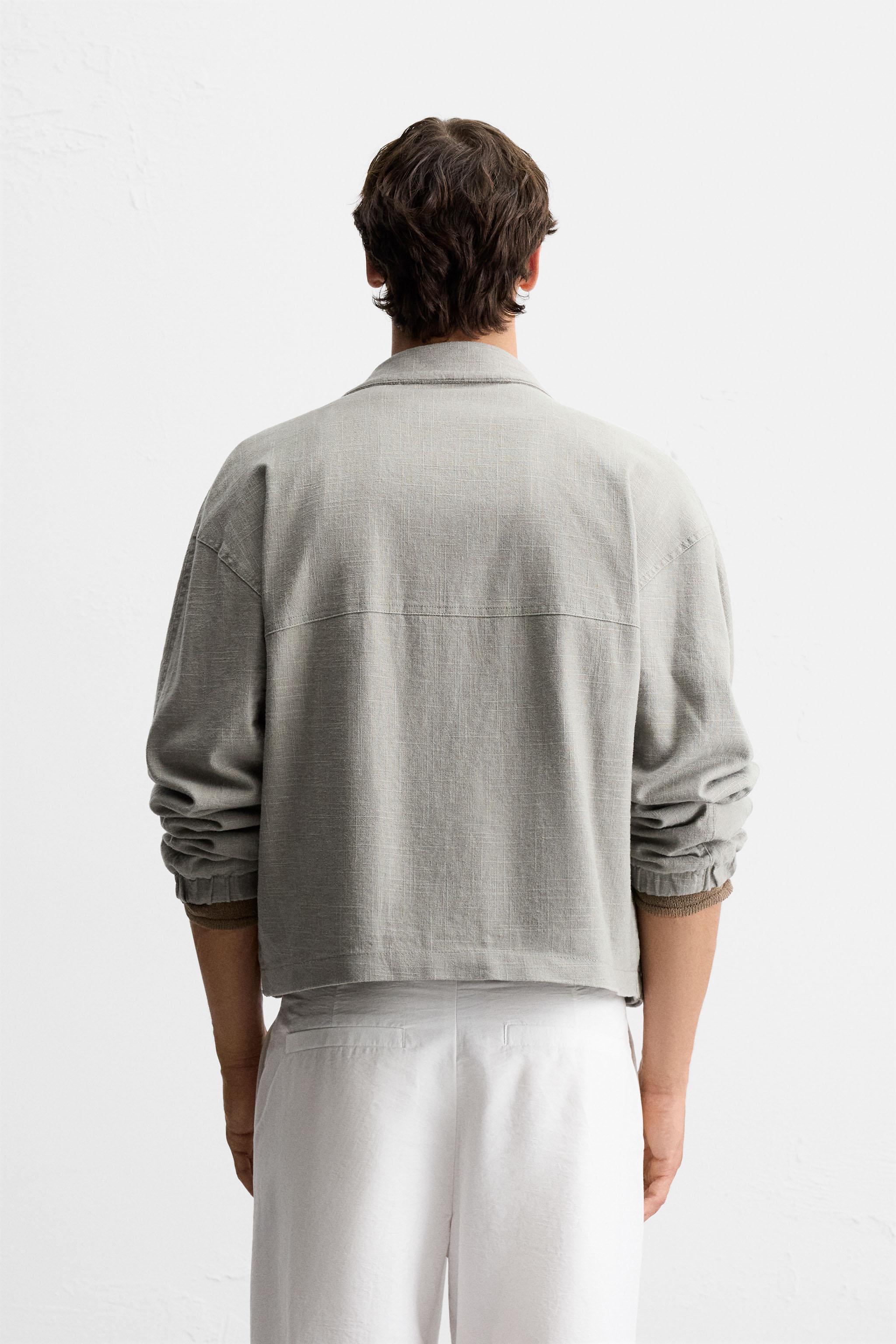 BLOUSON STRUCTURÉ LIN ET COTON