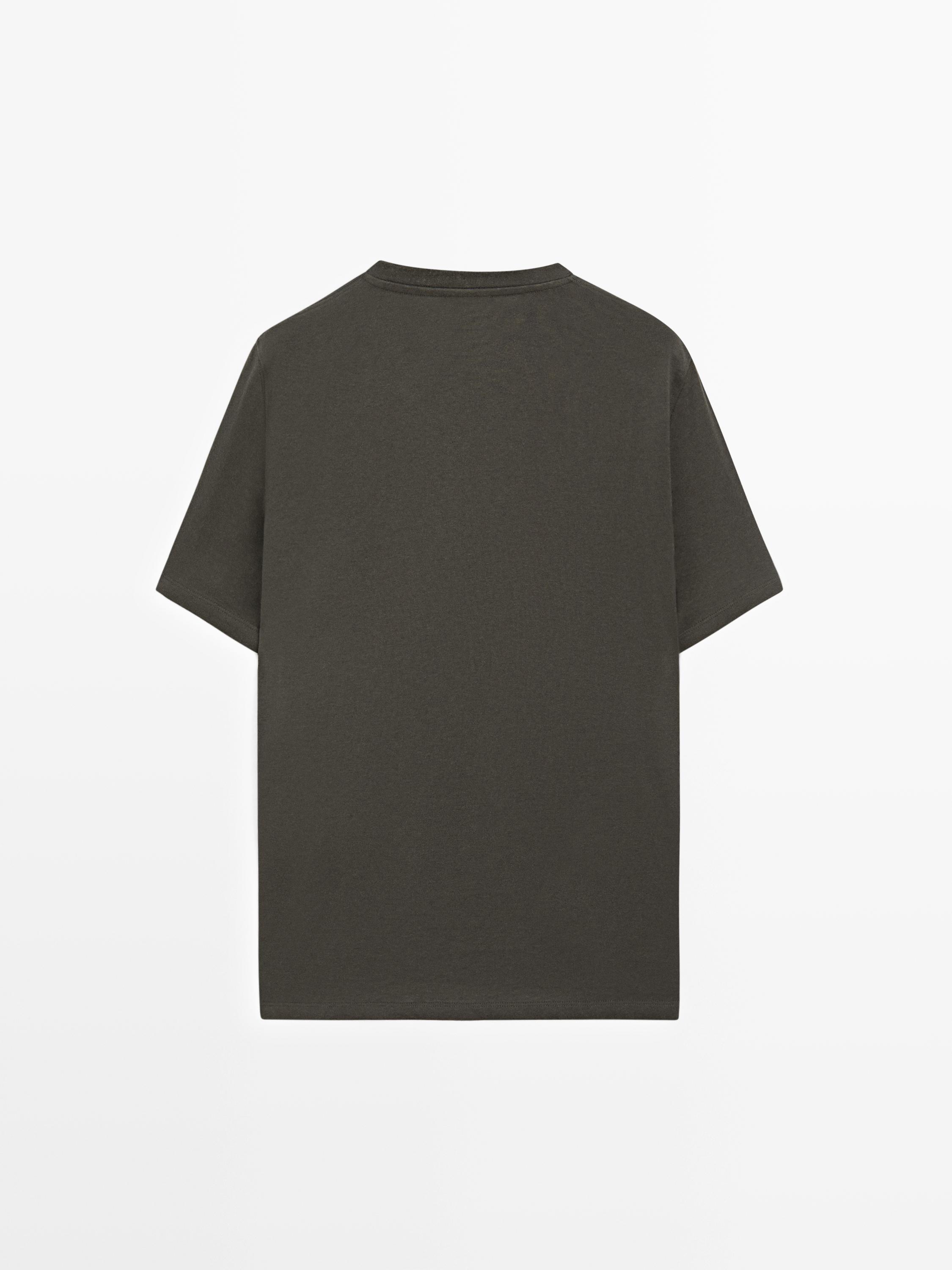 Short sleeve cotton blend T-shirt