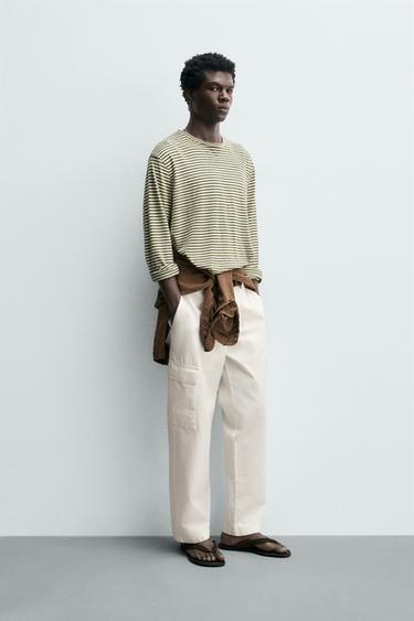 PANTALON CARGO REGULAR FIT - Blanc cassé de Zara - Image 3