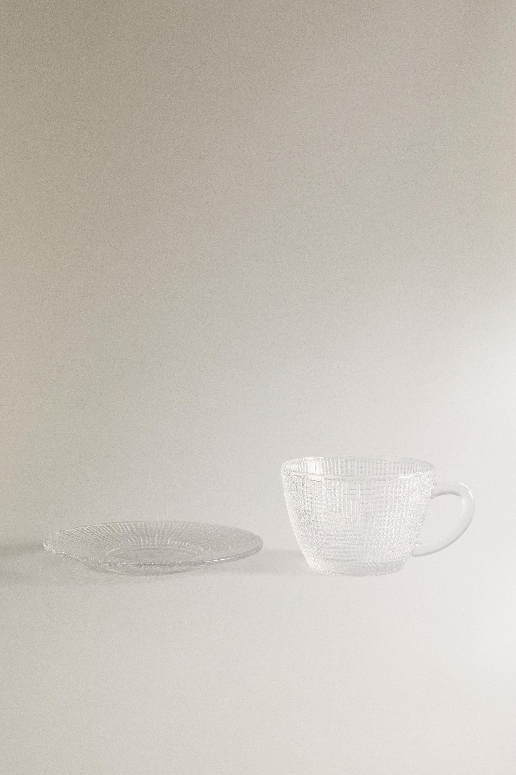 GLASS TEACUP WITH RAISED DESIGN - 990 | ZARA United States