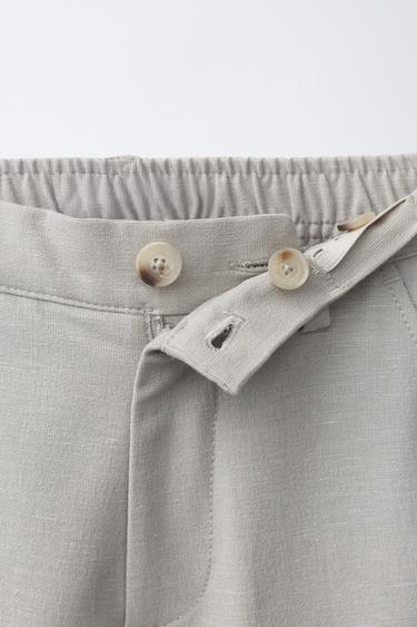 RELAXED FIT COMFORT TROUSERS - Light beige by Zara - Image 2