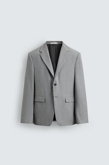 КОСТЮМНЫЙ ПИДЖАК КОМФОРТНОЙ ПОСАДКИ — СЕРЫЙ от Zara