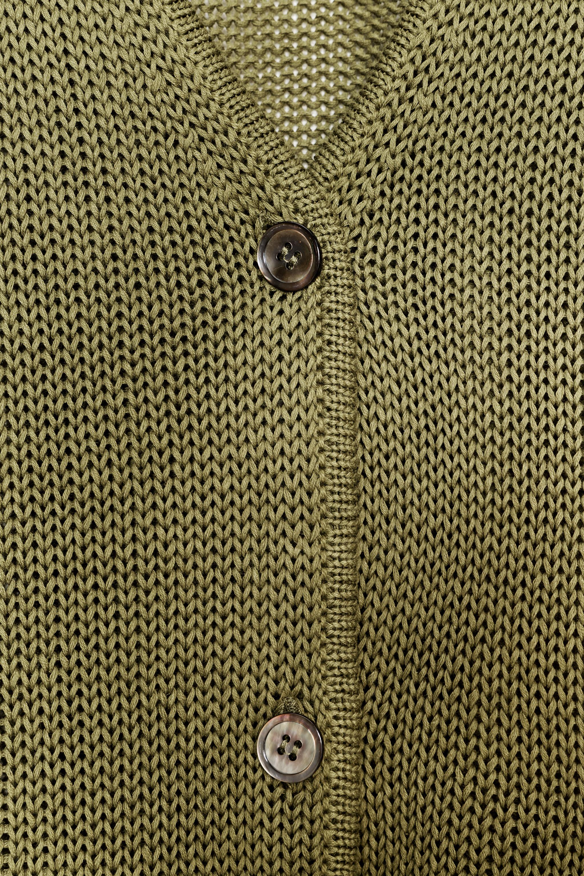 GILET EN MAILLE 100 % COTON