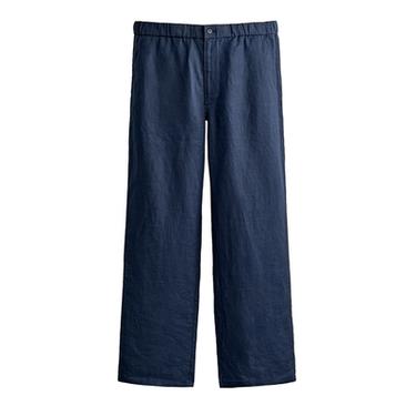 100% LINEN REGULAR FIT TROUSERS - Navy blue by Zara