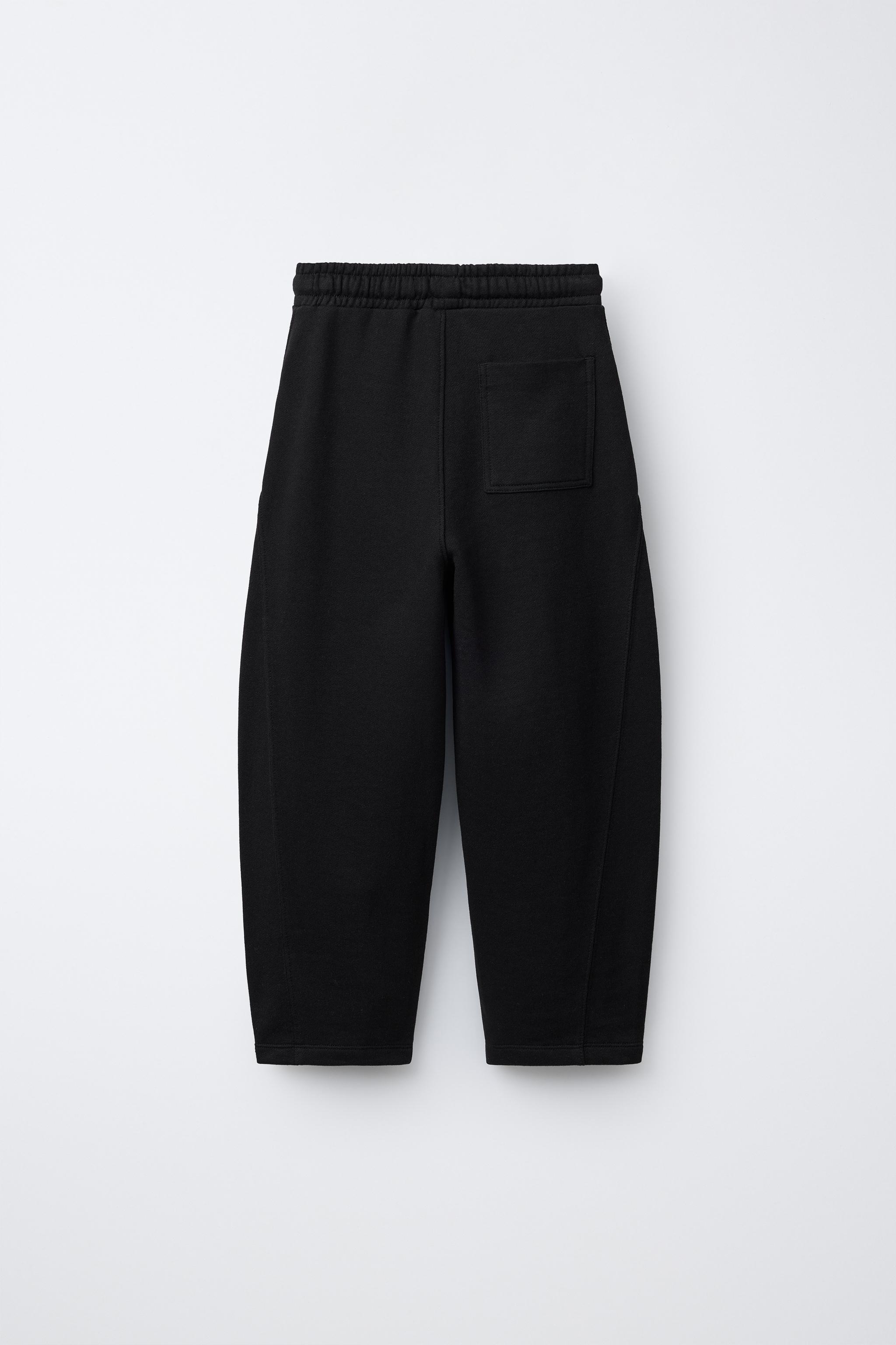BARREL PANTS WITH LABEL