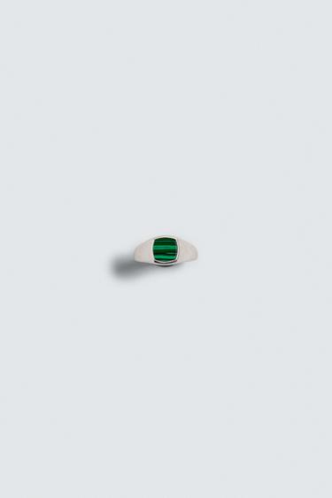 ANEL COMBINADO COM PEDRA - Prata da Zara - Imagem 0
