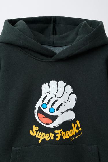 SUPERFREAK © HOODIE - Black by Zara - Image 2