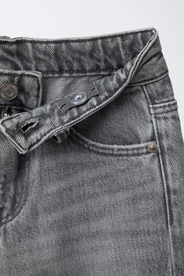 JEANS WIDE LEG - Gris de Zara