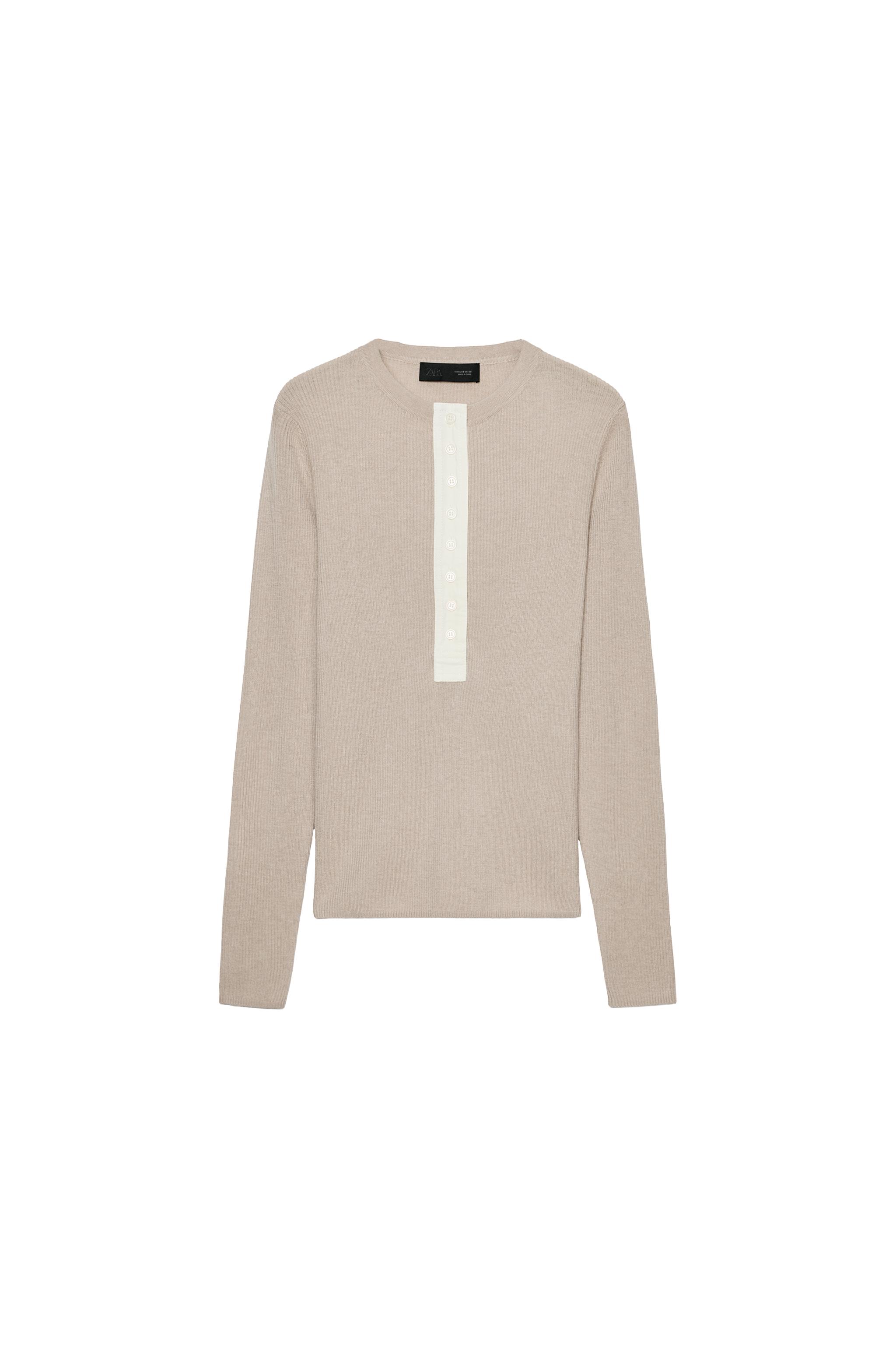 WOOL BLEND JUMPER WITH BUTTONS