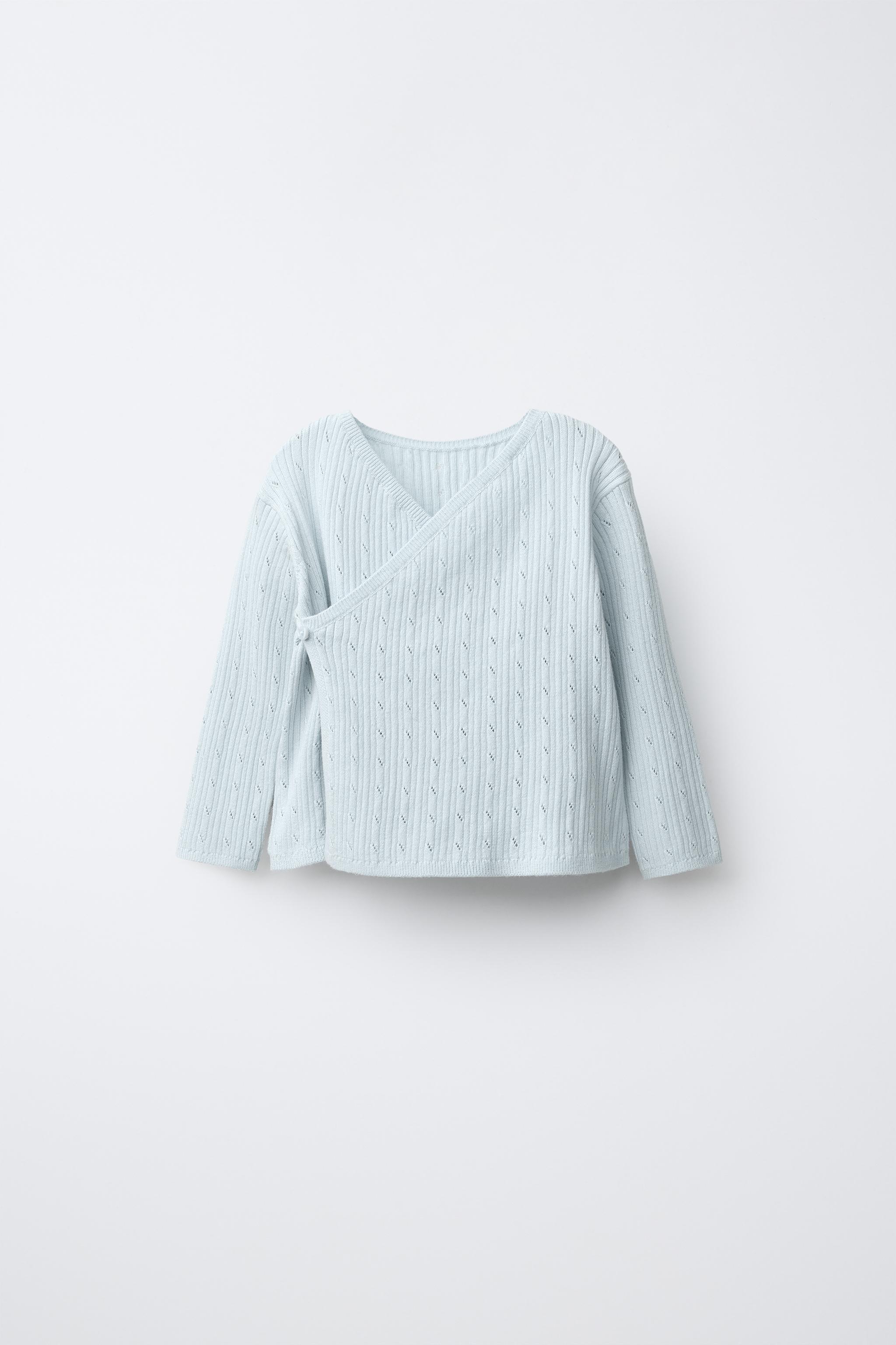 RIB OPENWORK KNIT JUMPER - Light blue | ZARA United States