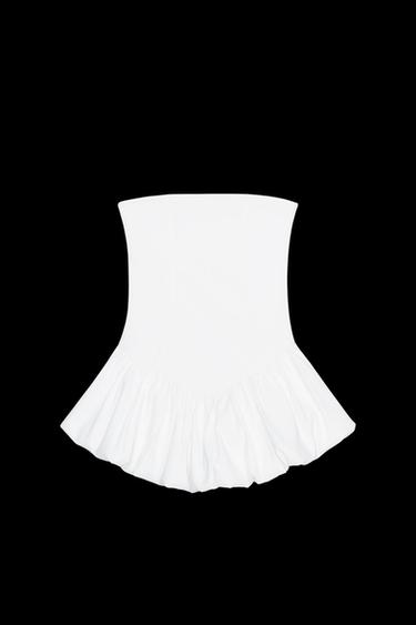 Zara BALLOON SKIRT DRESS - White - Image 0