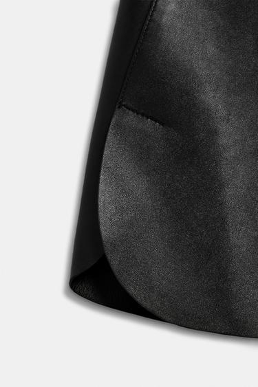 ZW COLLECTION LIMITED EDITION LEATHER SHORTS - Black by Zara - Image 8