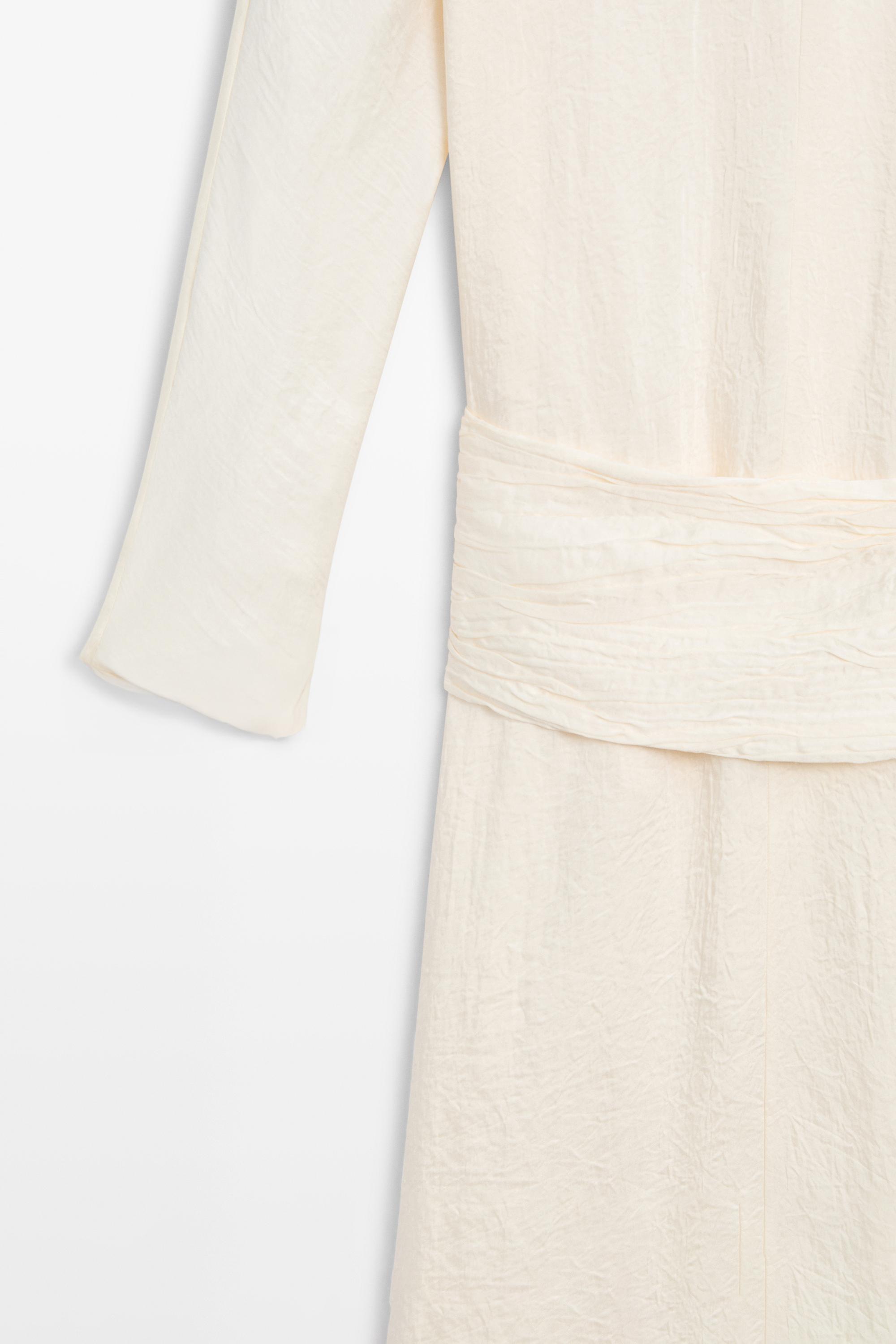 Midi dress with sash belt - STUDIO