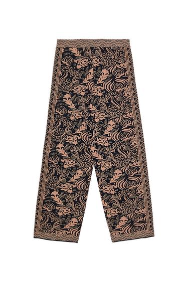 JACQUARD KNIT TROUSERS