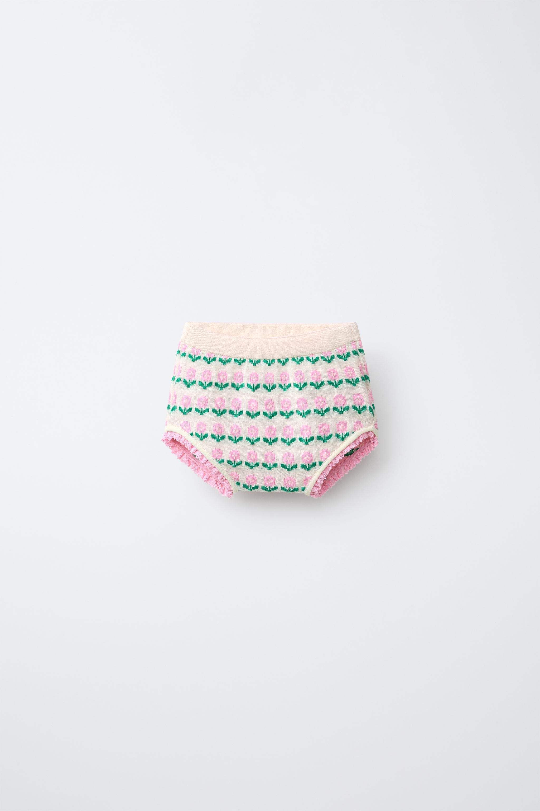 フラワー ジャカードニットショーツ - エクリュ | ZARA Japan / 日本