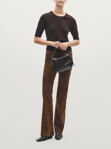 Zara Small nappa leather shoulder bag - Black - Image 0