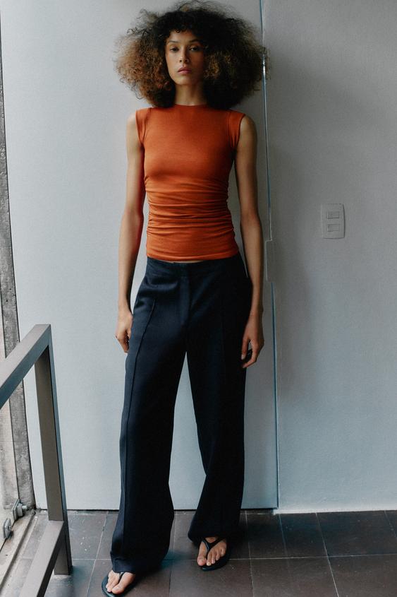 SIDE RUCHED TOP from Zara - $19.90