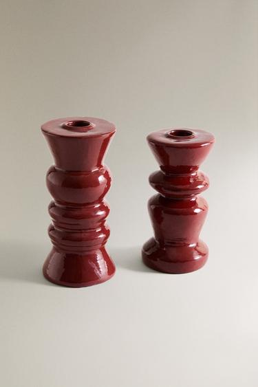 KERZENSTÄNDER AUS TERRAKOTTA - Terrakotta von Zara