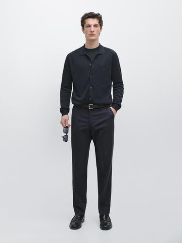 Zara Cold wool suit trousers - Indigo - Image 0