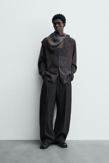 LIMITED EDITION POLKA DOT SCARF FLOWING SHIRT - Printed by Zara - Image 0