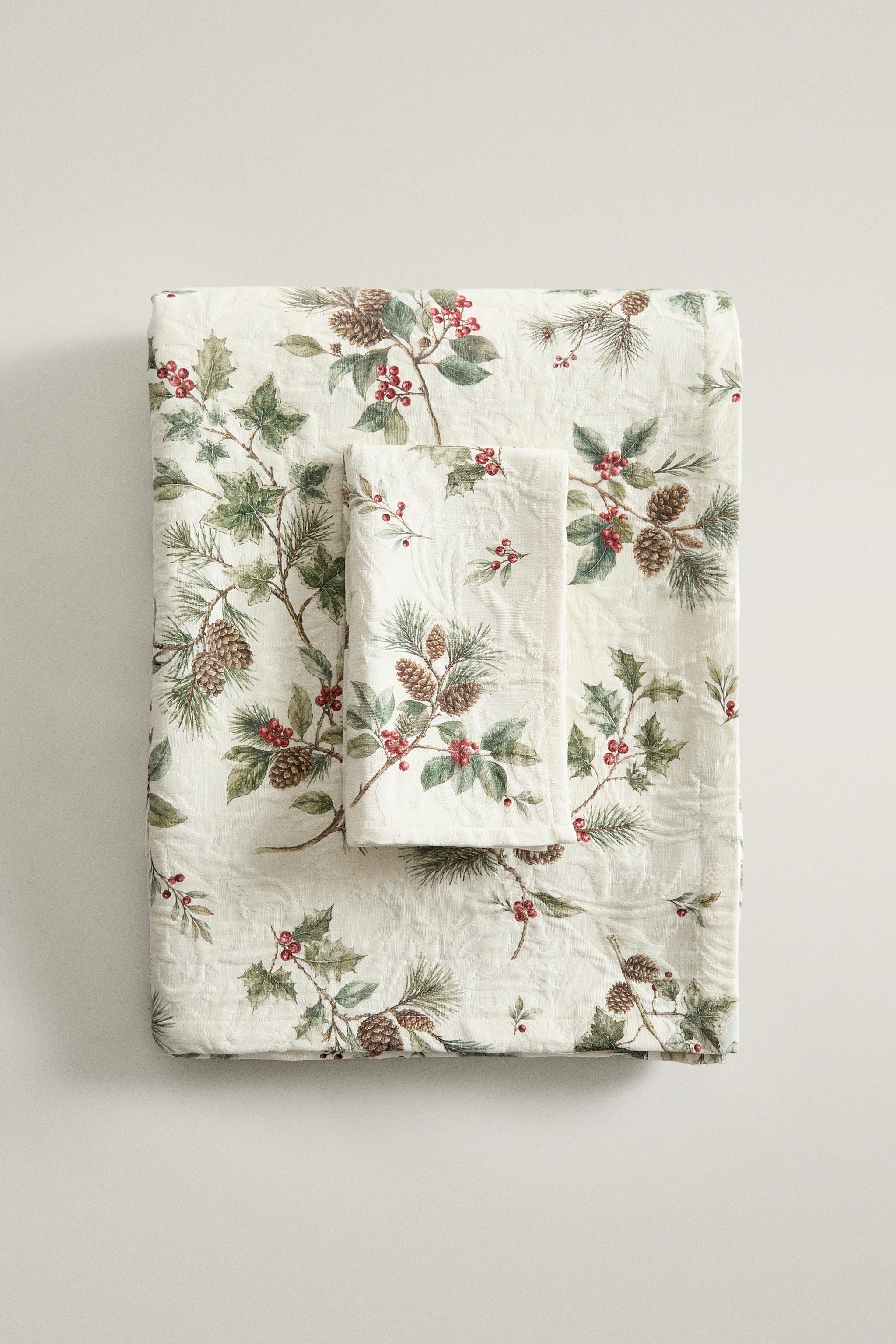 JACQUARD COTTON CHRISTMAS TABLECLOTH