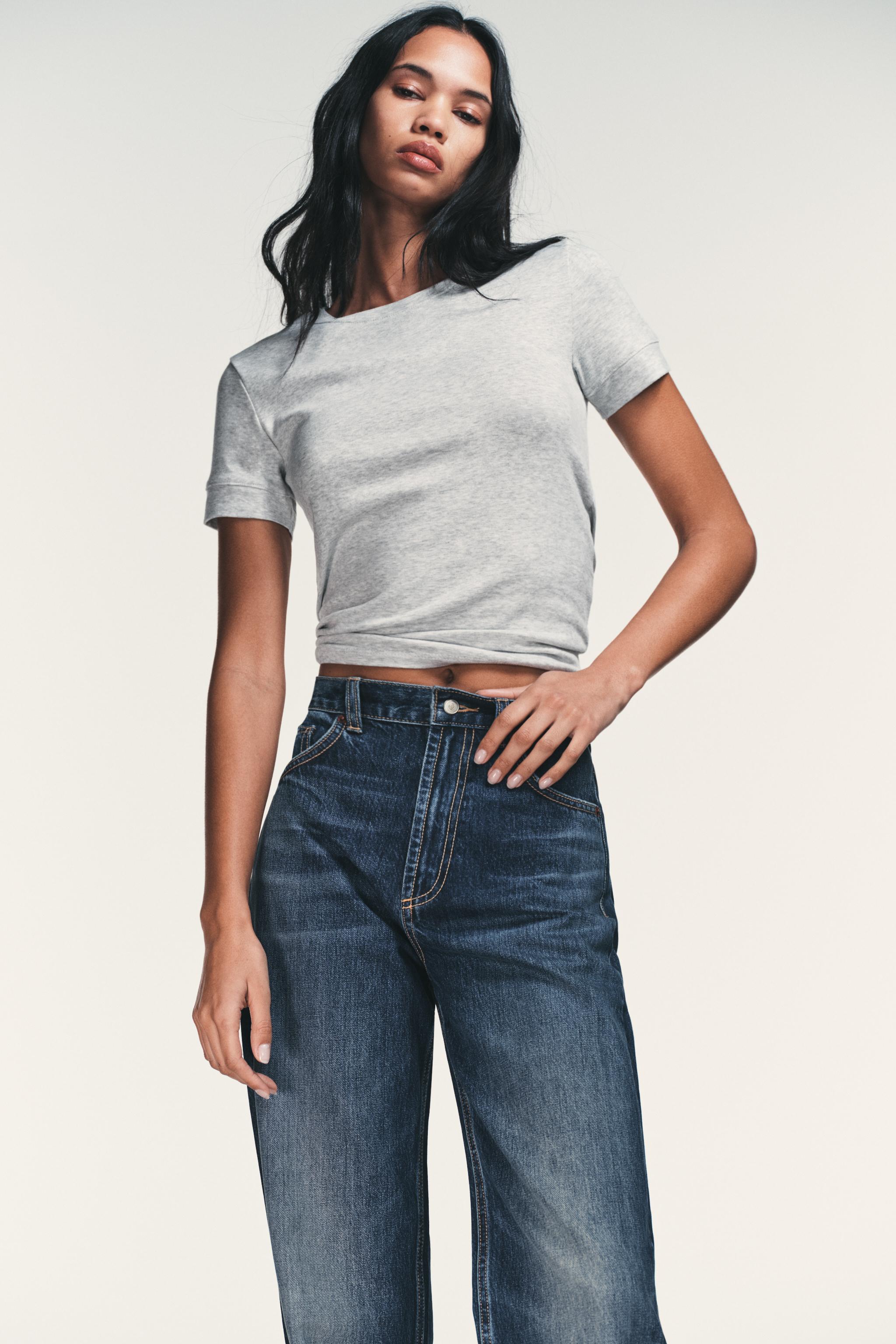 TRF HIGH WAIST WIDE LEG FULL LENGTH JEANS
