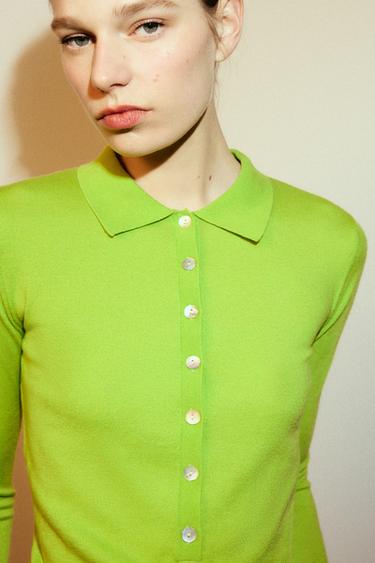 POLO CON LANA PUNTO FINO - Lima de Zara - Imagen 0