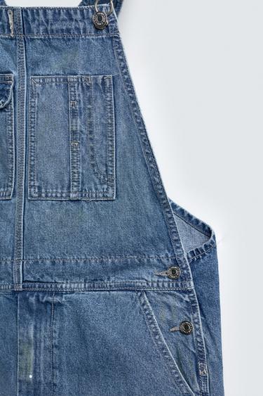 SALOPETTE EN DENIM BAGGY FIT - Bleu clair de Zara - Image 9