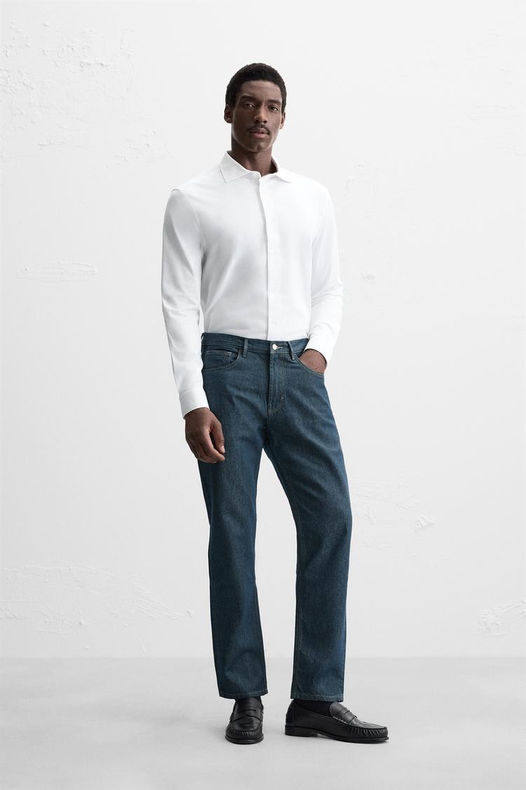 Jean Gris Jean Avec Chemise Blanche CHEMISE REGULAR FIT