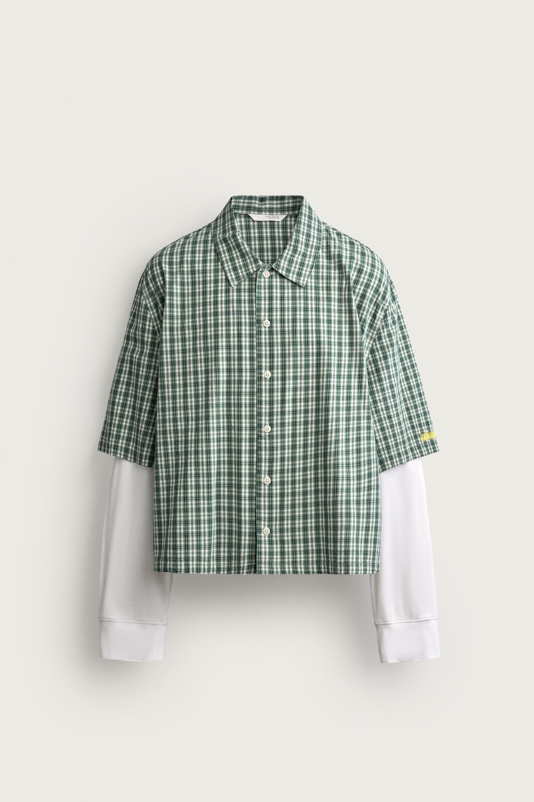 CHEMISE À CARREAUX EFFET SUPERPOSÉ