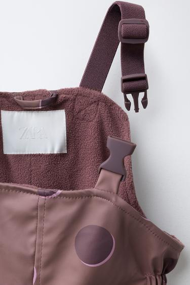 SALOPETTE EFFET GOMME À POIS RÉSISTANTE À L'EAU - Mauve poudré de Zara - Image 2