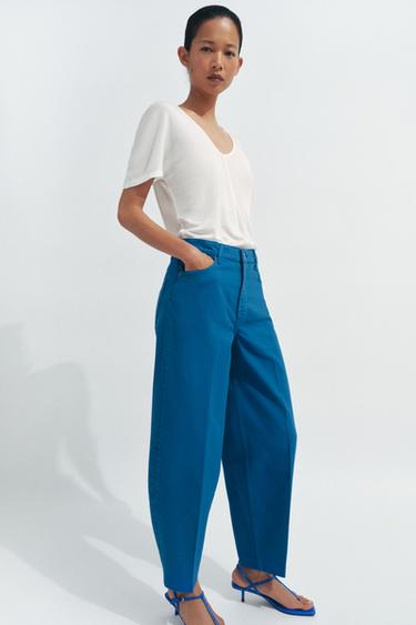 ZW COLLECTION TAPERED HIGH-WAIST JEANS - denim blue by Zara - Image 2