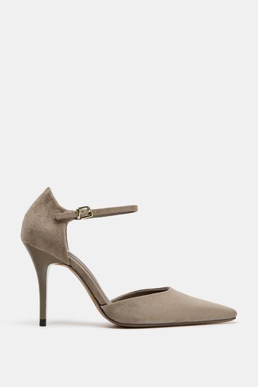 CHAUSSURES À TALONS BRACELET - Gris taupe de Zara