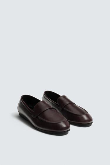 MOCASÍN PIEL ANTIFAZ SUELA VIBRAM® AARON LEVINE X ZARA - Marrón de Zara