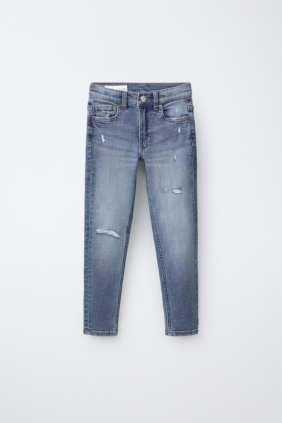 RIPPED SKINNY JEANS - Blue by Zara - Image 0