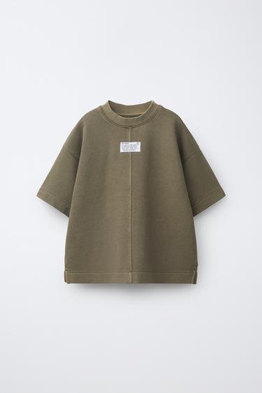 GARMENT DYE T-SHIRT - Kaki fra Zara - Billede 0