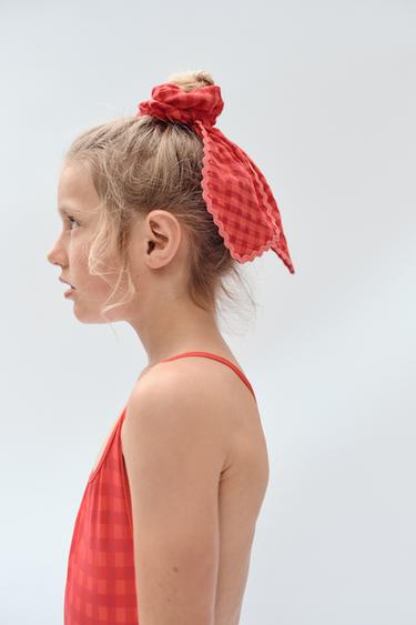 2-14 YEARS/ LIMITED EDITION GINGHAM SWIMSUIT - Coral red by Zara - Image 6